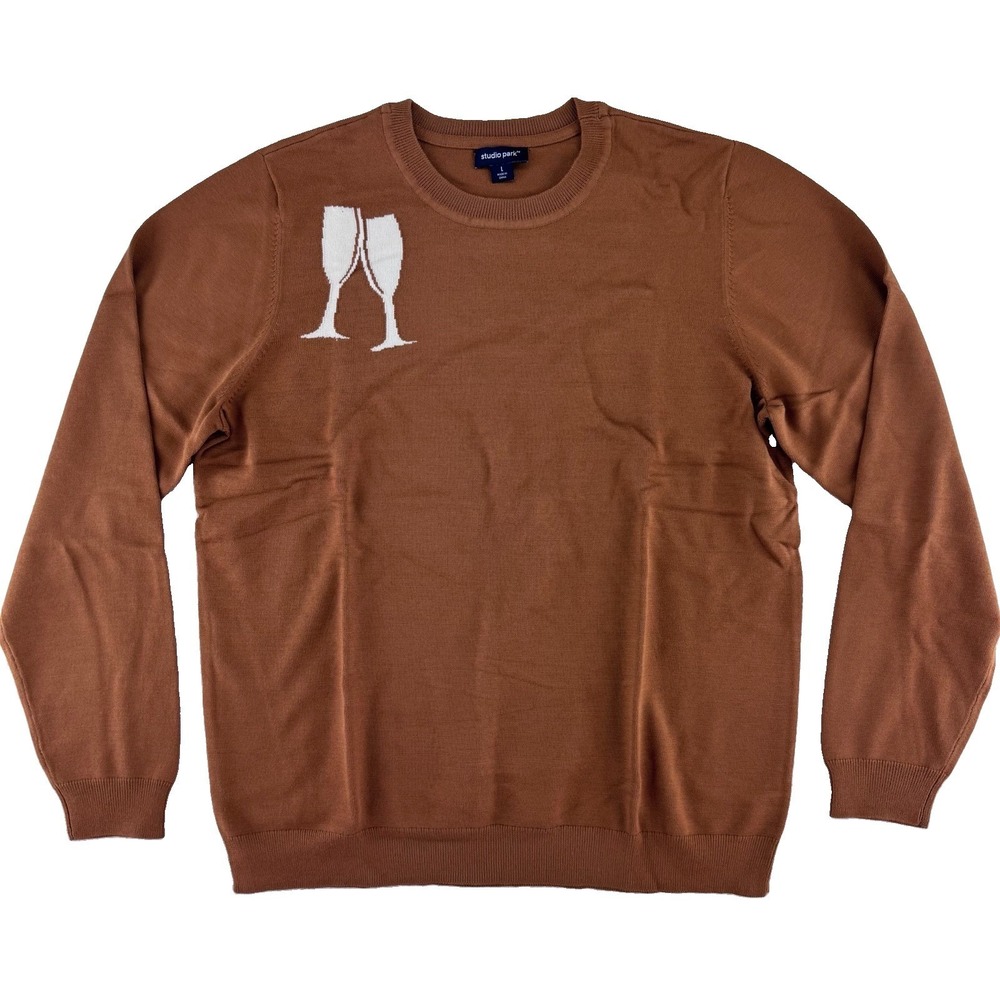 Studio Park x Alberti Popaj Icon Crewneck Sweater Large Champagne Brown